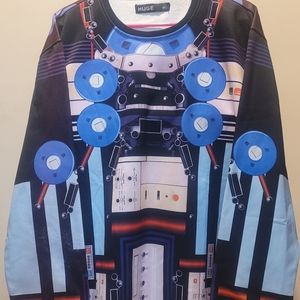 HUGE Brand Robot Design Sweatshirt Men's Size 2XL